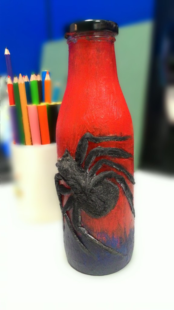 Spider on bottle